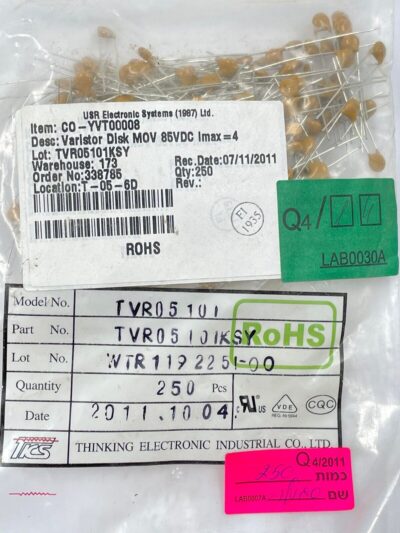 250PCS - TKS TVR05181 Varistor Disk 85VDC