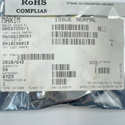 50 PCS - MAXIM MAX6613MXK-T Temp Sensor Low-Voltage Analog SC70 07+