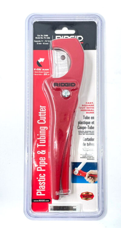 PC-1250 1/8"- 1-5/8" OD PVC Pipe Tubing Cutter CPVC PP PEX PE Ridgid