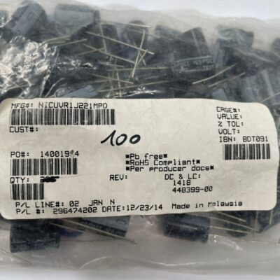 100PCS Michicon UVR1J221MPD MICUVR1J332MPD Capacitors 220uF 63V