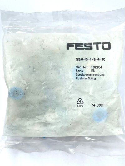 20 PCS Festo QSM-B-1/8-4-20 Plug-in Fitting New