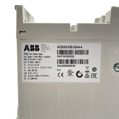 NEW ACS355-03E-02A4-4 ABB Inverter 0.75kW