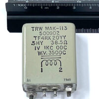 TRW MAK-113 500902 TF4RX20YY 5MHY 38.5ΩMX 1KC 350VDC Vintage INDUCTOR