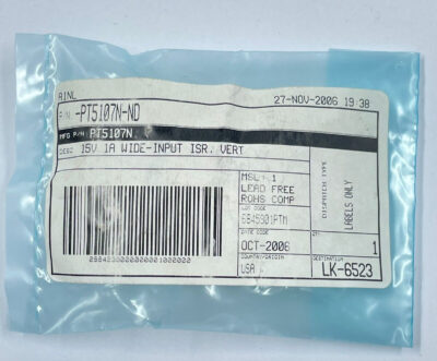 Texas REG SW 15.0V 1A VERT, PT5107N, 296-20115-ND