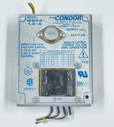 Condor MB24-1.2-A International Power Supply, Output: 24VDC Amperage: 1.2A