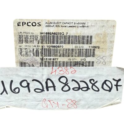 [22 Pcs] B41692A8228Q001 EPCOS Aluminium Capacitors 63VDC 2200uF 30%