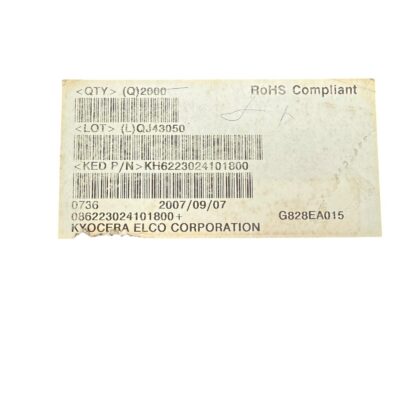 086223024101800+ KYOCERA / AVX 07+ 1456 Pcs Reel